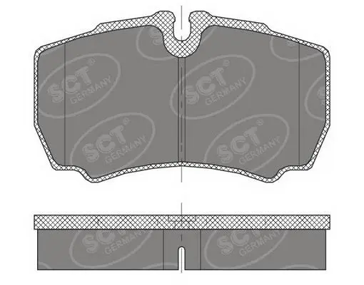 комплект спирачно феродо, дискови спирачки SCT - MANNOL        