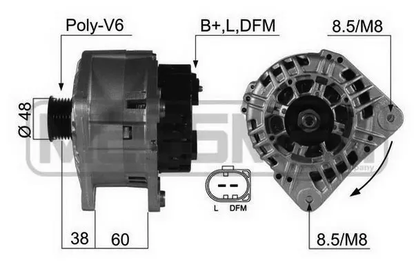 Алтернатор / генератор за Volkswagen BORA (1J2) 1.9 TDI 4motion 210410 ERA                 