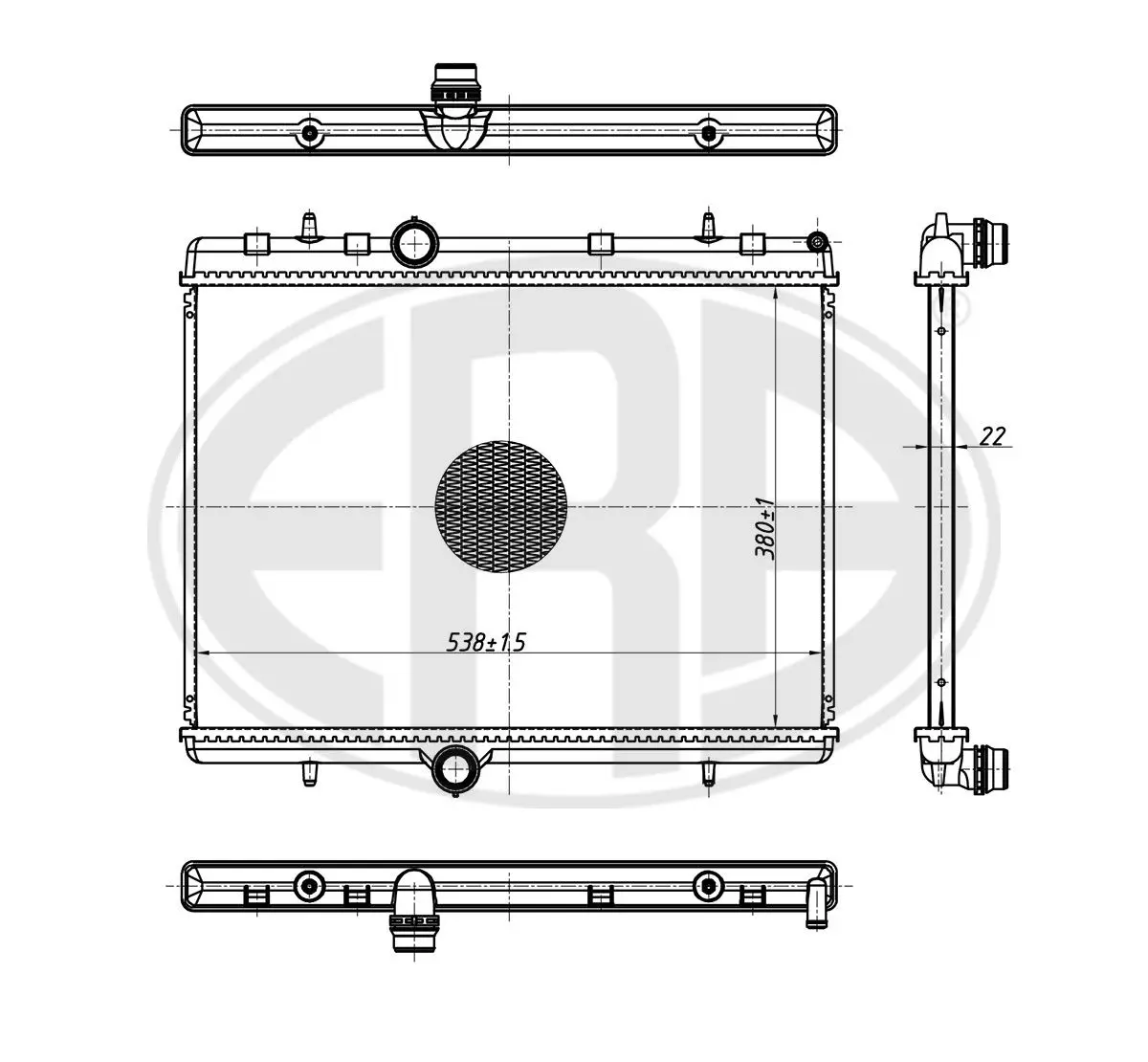 радиатор, охлаждане на двигателя ERA                 