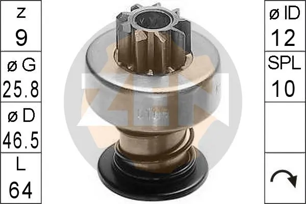 механизъм със свободен ход (бендикс), стартер ERA                 