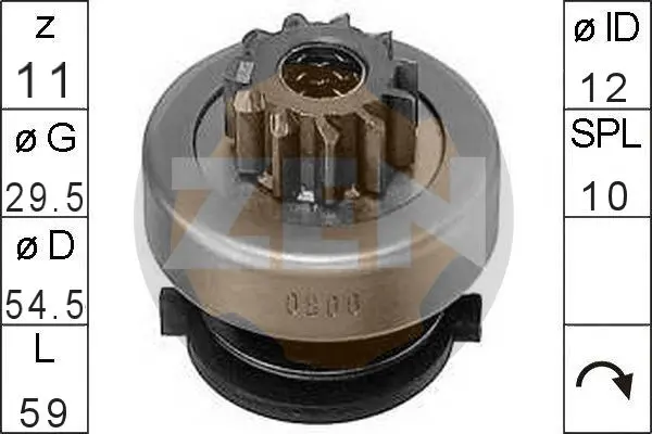 механизъм със свободен ход (бендикс), стартер ERA                 