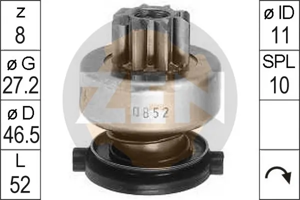 механизъм със свободен ход (бендикс), стартер ERA                 