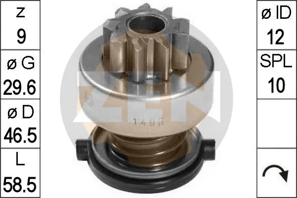 механизъм със свободен ход (бендикс), стартер ERA                 