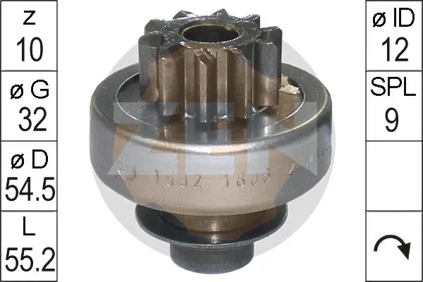 механизъм със свободен ход (бендикс), стартер ERA                 