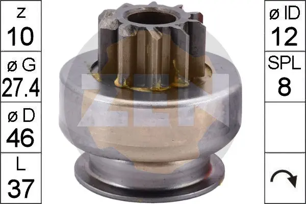 механизъм със свободен ход (бендикс), стартер ERA                 