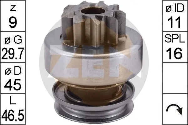 механизъм със свободен ход (бендикс), стартер ERA                 