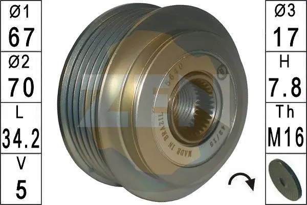 механизъм за свободен ход на генератор ERA                 