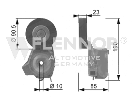 обтящна ролка, пистов ремък FLENNOR             