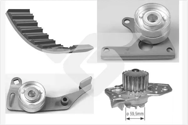 водна помпа- к-кт ангренажен ремък HUTCHINSON          