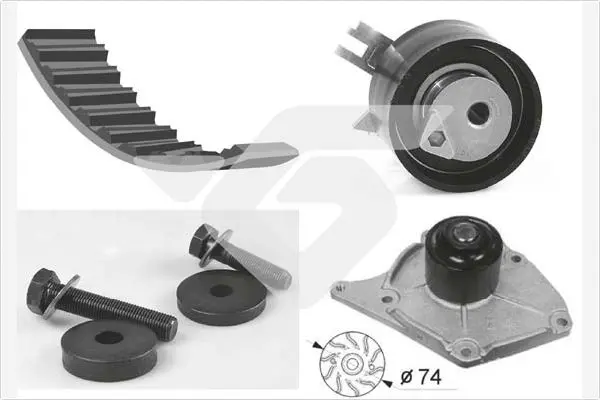 водна помпа- к-кт ангренажен ремък HUTCHINSON          