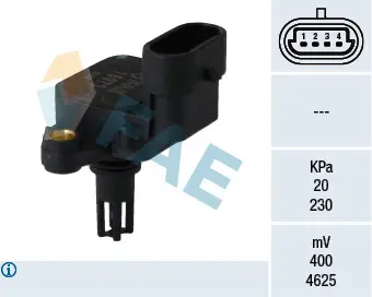 датчик, налчгане във всмукателните тръби FAE                 