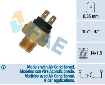 термошалтер, вентилатор на радиатора FAE                 