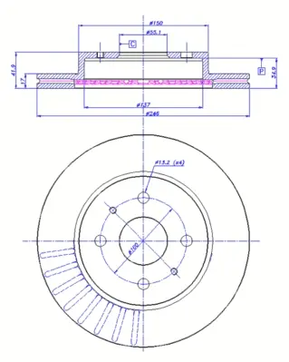 спирачен диск CAR                 
