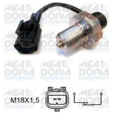 включвател, светлини за движение на заден ход MEAT & DORIA        