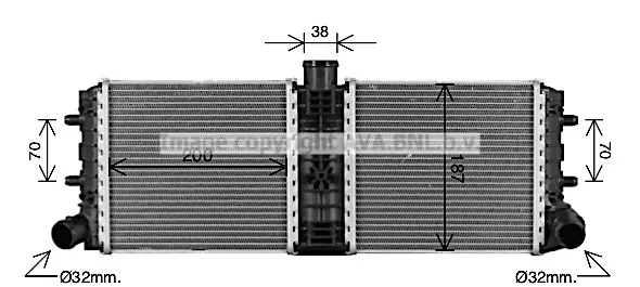 радиатор, охлаждане на двигателя AVA QUALITY COOLING 