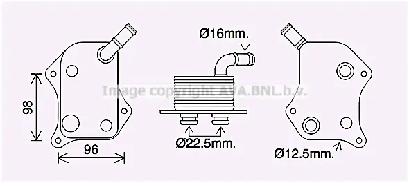 маслен радиатор, двигателно масло AVA QUALITY COOLING 