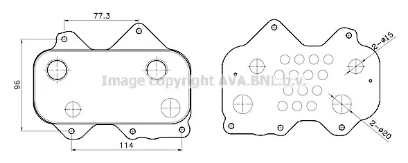 маслен радиатор, двигателно масло AVA QUALITY COOLING 