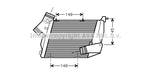 интеркулер (охладител за въздуха на турбината) AVA QUALITY COOLING 