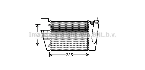 интеркулер (охладител за въздуха на турбината) AVA QUALITY COOLING 