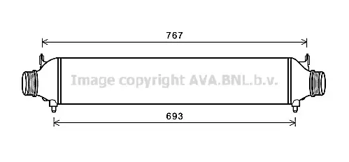 интеркулер (охладител за въздуха на турбината) AVA QUALITY COOLING 