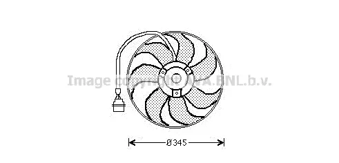 вентилатор, охлаждане на двигателя AVA QUALITY COOLING 