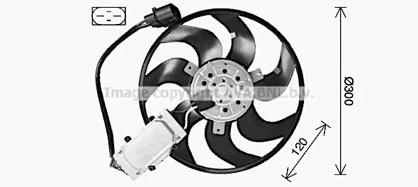 вентилатор, охлаждане на двигателя AVA QUALITY COOLING 