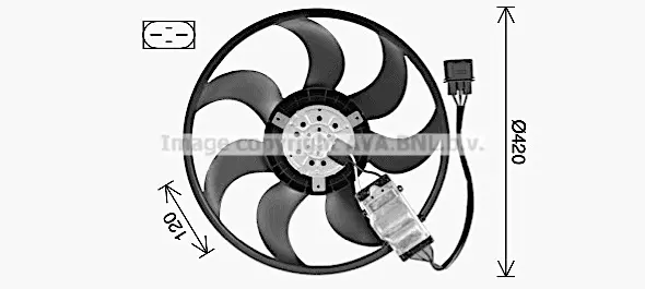 вентилатор, охлаждане на двигателя AVA QUALITY COOLING 