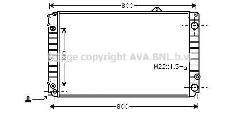 радиатор, охлаждане на двигателя AVA QUALITY COOLING 