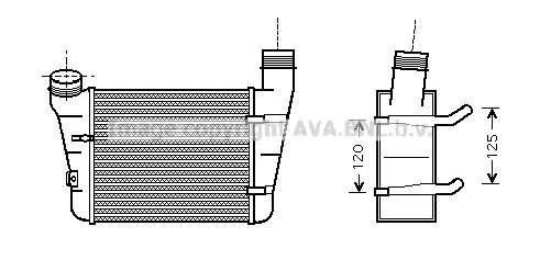 интеркулер (охладител за въздуха на турбината) AVA QUALITY COOLING 