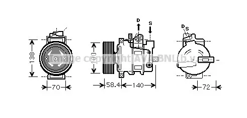 компресор, климатизация AVA QUALITY COOLING 