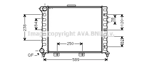 радиатор, охлаждане на двигателя AVA QUALITY COOLING 