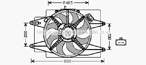 вентилатор, охлаждане на двигателя AVA QUALITY COOLING 