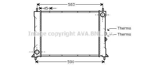 радиатор, охлаждане на двигателя AVA QUALITY COOLING 