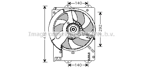 вентилатор, охлаждане на двигателя AVA QUALITY COOLING 