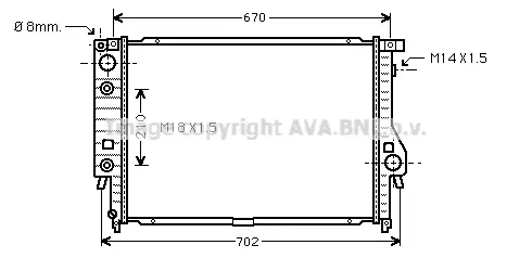 радиатор, охлаждане на двигателя AVA QUALITY COOLING 
