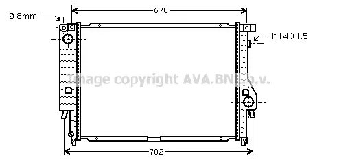 радиатор, охлаждане на двигателя AVA QUALITY COOLING 