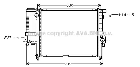 Радиатор, охлаждане на двигателя AVA QUALITY COOLING