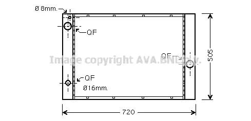 радиатор, охлаждане на двигателя AVA QUALITY COOLING 