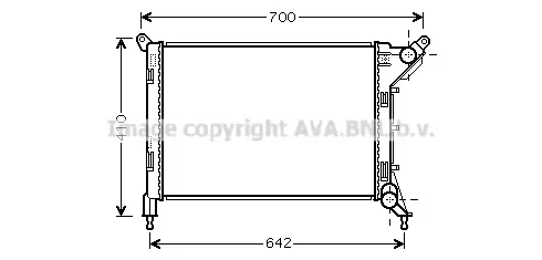 Радиатор, охлаждане на двигателя AVA QUALITY COOLING