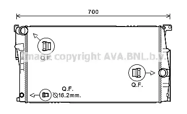 радиатор, охлаждане на двигателя AVA QUALITY COOLING 