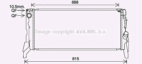 радиатор, охлаждане на двигателя AVA QUALITY COOLING 