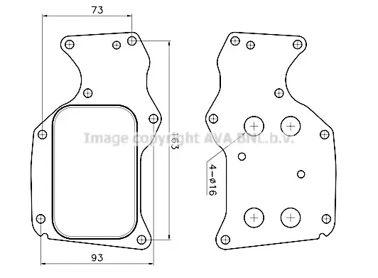 маслен радиатор, двигателно масло AVA QUALITY COOLING 