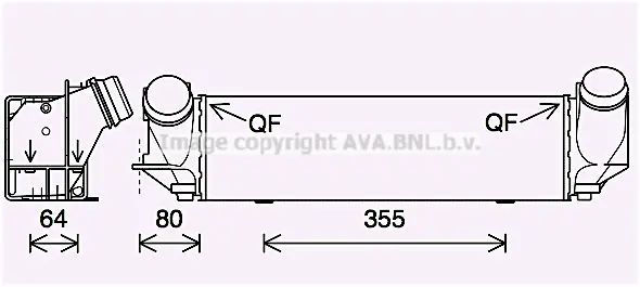 интеркулер (охладител за въздуха на турбината) AVA QUALITY COOLING 