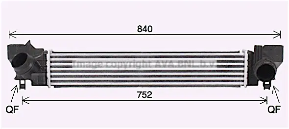 интеркулер (охладител за въздуха на турбината) AVA QUALITY COOLING 