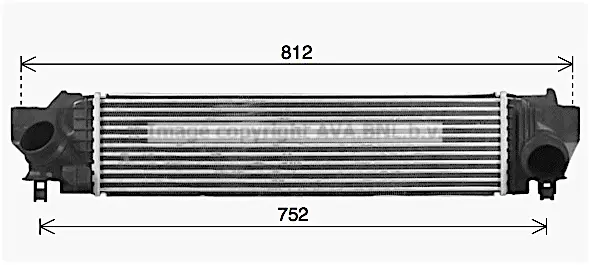 интеркулер (охладител за въздуха на турбината) AVA QUALITY COOLING 