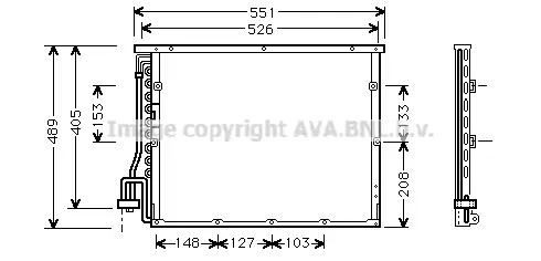 Радиатор климатик за BMW Z3 (E36) 1.9 BW5148 AVA QUALITY COOLING 