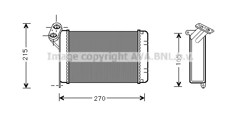 топлообменник, отопление на вътрешното пространство AVA QUALITY COOLING 