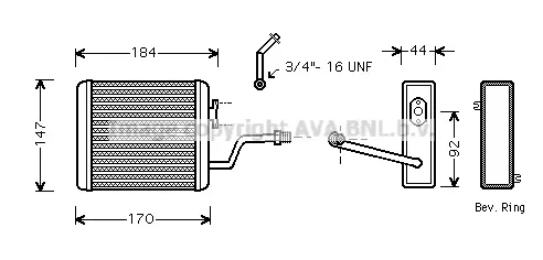 топлообменник, отопление на вътрешното пространство AVA QUALITY COOLING 