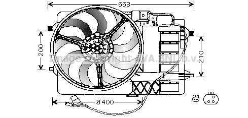 вентилатор, охлаждане на двигателя AVA QUALITY COOLING 