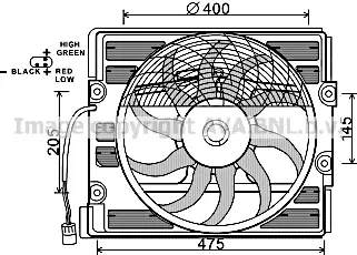 Вентилатор, охлаждане на двигателя AVA QUALITY COOLING
